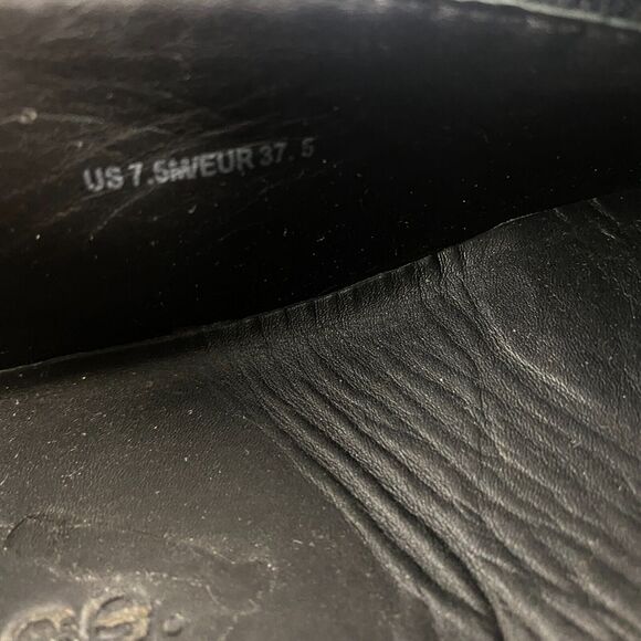 Vince Ward Slip On Sneaker Women's 7.5M Black Knit Top Leather Band Round Toe - Picture 4 of 12